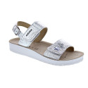 Sandalias Geox zapatos Niña modelo Costarei Plata 
