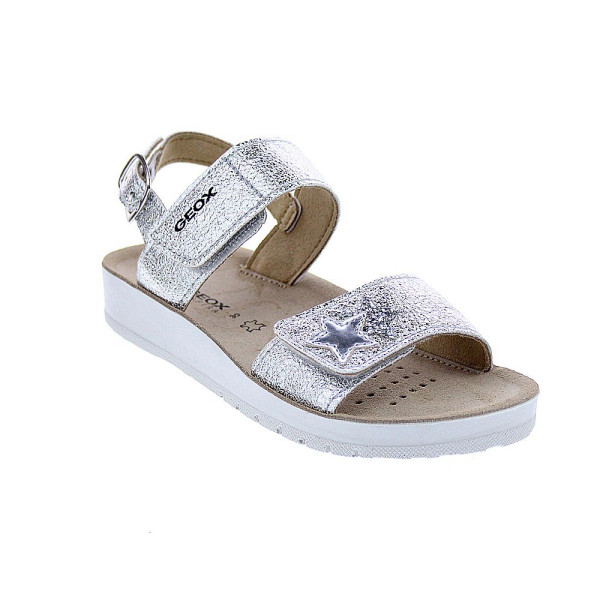 Sandalias Geox zapatos Niña modelo Costarei Plata 
