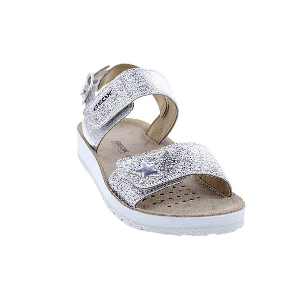 Sandalias Geox zapatos Niña modelo Costarei Plata 