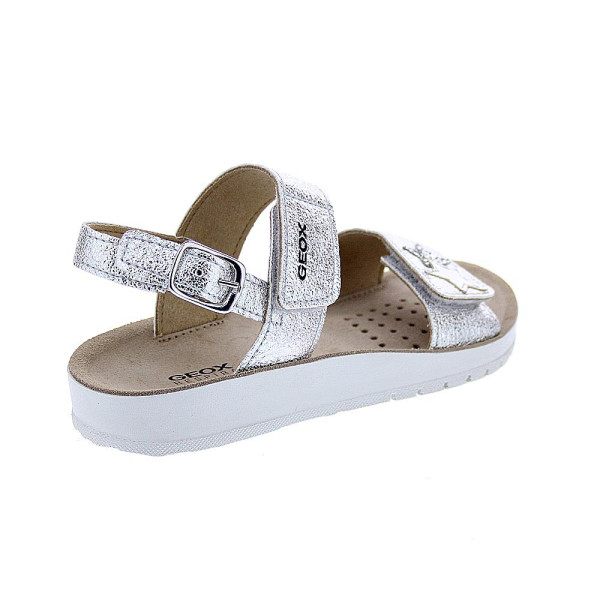 Sandalias Geox zapatos Niña modelo Costarei Plata 