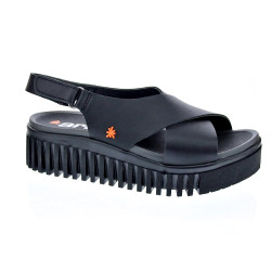 Sandalias Art Company zapatos Mujer modelo Brighton 1574 Negro Velcro 2