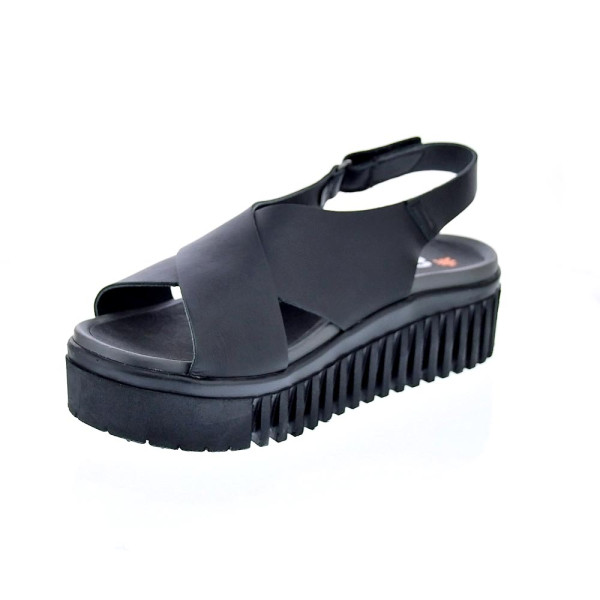 Sandalias Art Company zapatos Mujer modelo Brighton 1574 Negro Velcro