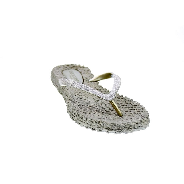 Chanclas Ilse Jacobsen zapatos Mujer modelo Cheerful plana dedo Oro 