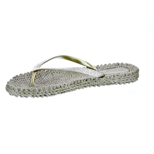 Chanclas Ilse Jacobsen zapatos Mujer modelo Cheerful plana dedo Oro 