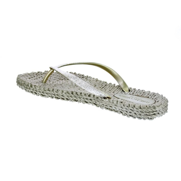 Chanclas Ilse Jacobsen zapatos Mujer modelo Cheerful plana dedo Oro 