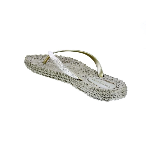 Chanclas Ilse Jacobsen zapatos Mujer modelo Cheerful plana dedo Oro 