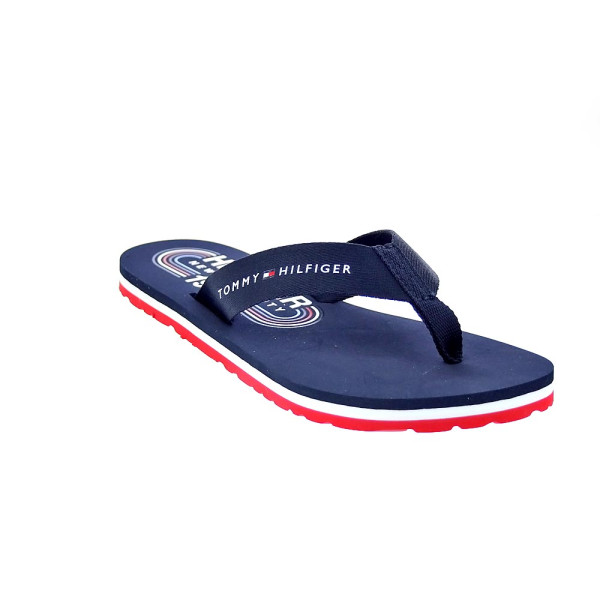 Chanclas Tommy Hilfiger zapatos Mujer modelo Global Stripes Azul 