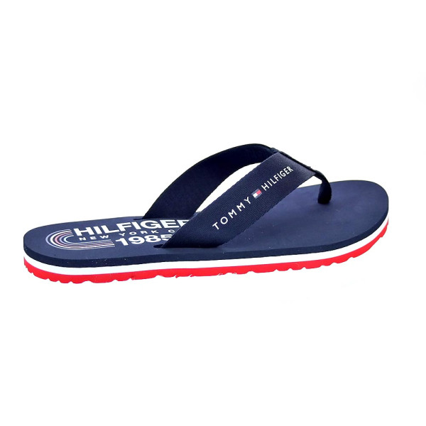 Chanclas Tommy Hilfiger zapatos Mujer modelo Global Stripes Azul 