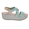 Sandalias Imac zapatos Mujer modelo 557670 Verde Hebilla