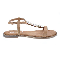Sandalias Keys zapatos Mujer modelo K9490 Beige 