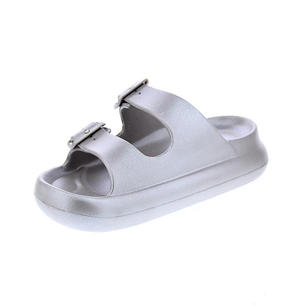 Sandalias Duuo zapatos Mujer modelo Eva Curvi Metallic 07 Plata 