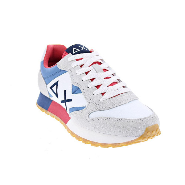 Zapatillas Sun68 AX zapatos Hombre modelo Jaki Bicolor Blanco Cordón