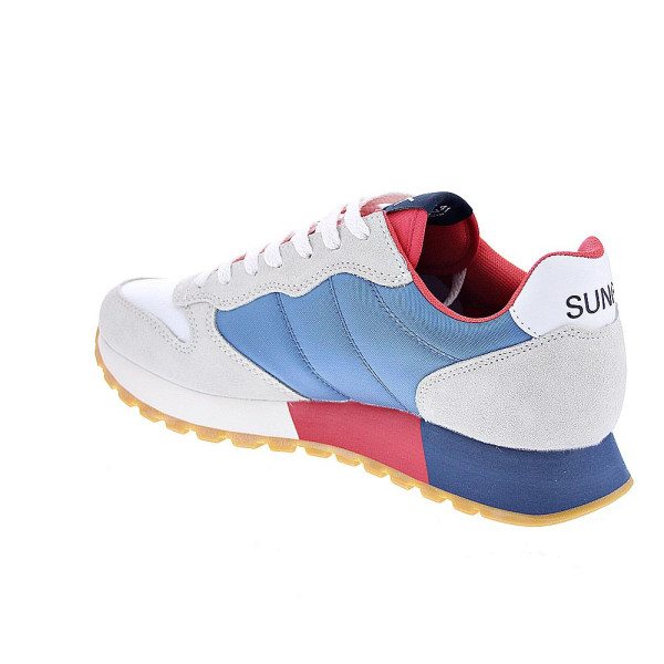 Zapatillas Sun68 AX zapatos Hombre modelo Jaki Bicolor Blanco Cordón