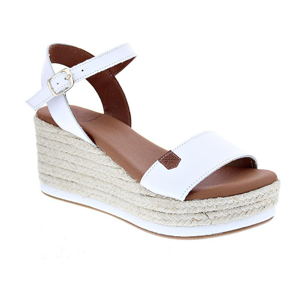 Sandalias Popa zapatos Mujer modelo Arambol Piel Cuña CB23203 001 Blanco 