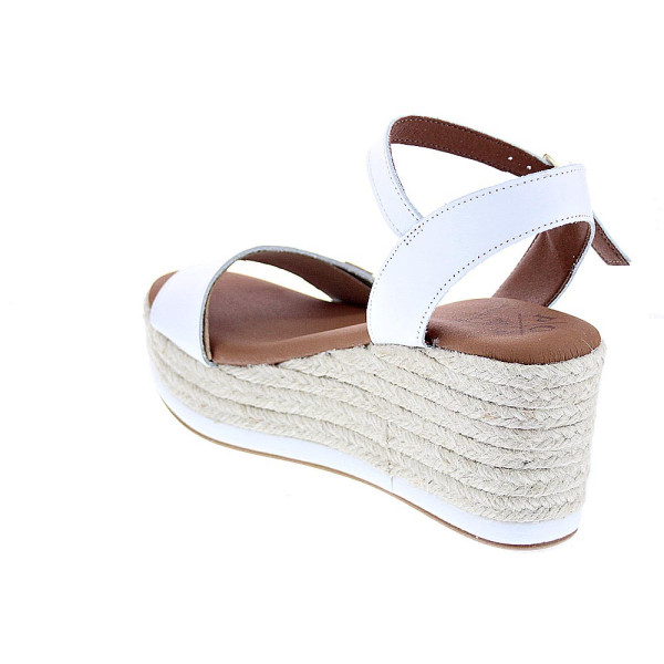 Sandalias Popa zapatos Mujer modelo Arambol Piel Cuña CB23203 001 Blanco 