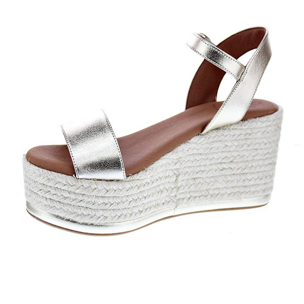 Sandalias Popa zapatos Mujer modelo Tofari Laminado Oro Hebilla