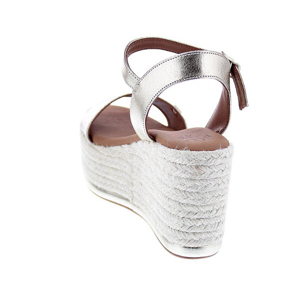 Sandalias Popa zapatos Mujer modelo Tofari Laminado Oro Hebilla