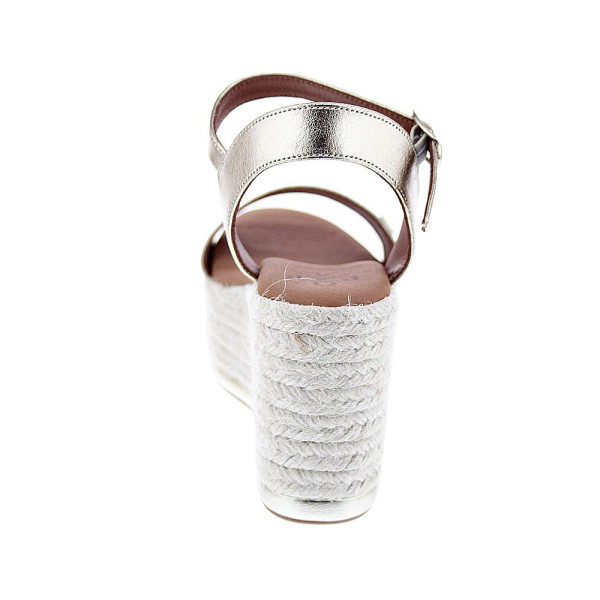 Sandalias Popa zapatos Mujer modelo Tofari Laminado Oro Hebilla