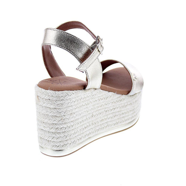 Sandalias Popa zapatos Mujer modelo Tofari Laminado Oro Hebilla