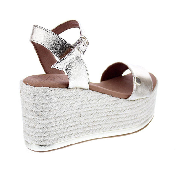 Sandalias Popa zapatos Mujer modelo Tofari Laminado Oro Hebilla