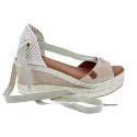 Sandalias Popa zapatos Mujer modelo Valdes Serraje Beige cordones