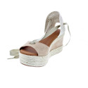 Sandalias Popa zapatos Mujer modelo Valdes Serraje Beige cordones