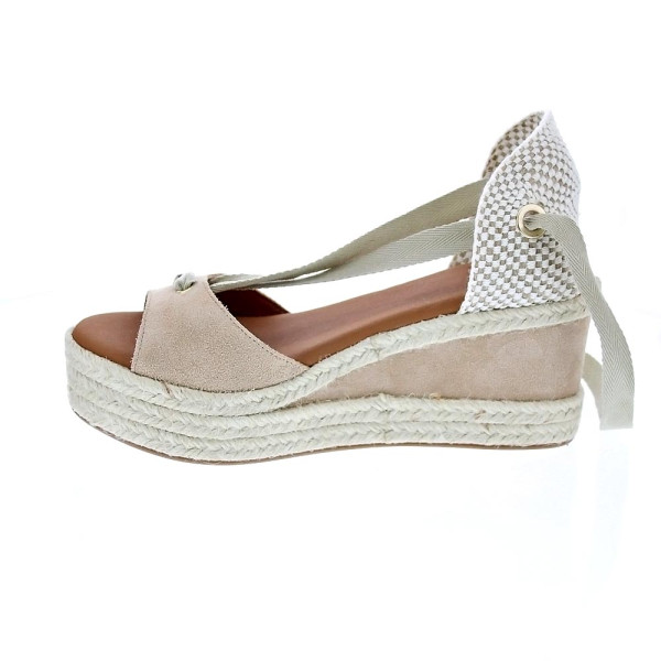 Sandalias Popa zapatos Mujer modelo Valdes Serraje Beige cordones