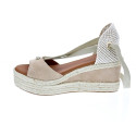 Sandalias Popa zapatos Mujer modelo Valdes Serraje Beige cordones