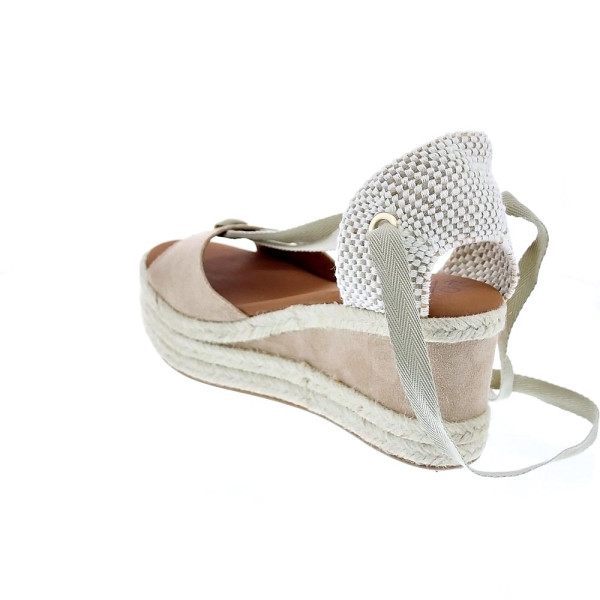 Sandalias Popa zapatos Mujer modelo Valdes Serraje Beige cordones