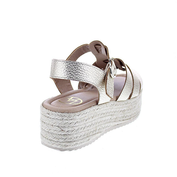 Sandalias Claudia zapatos Mujer modelo Vitoria Oro Hebilla