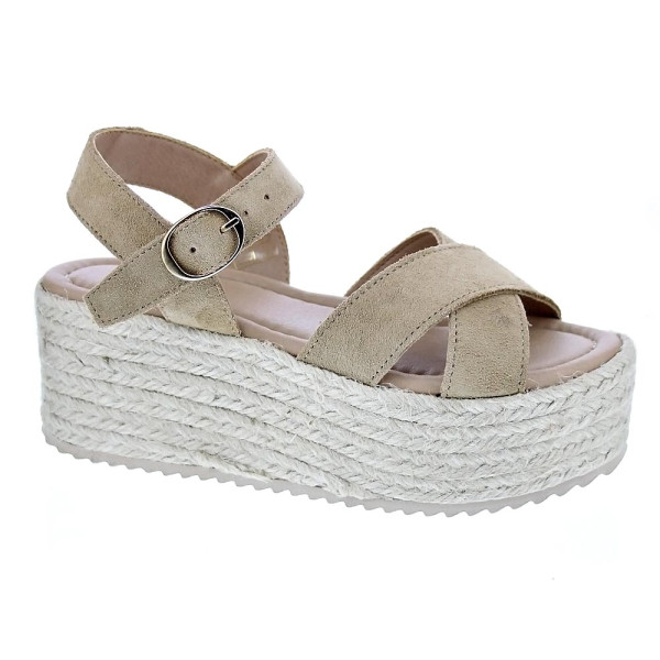 Sandalias Claudia zapatos Mujer modelo Rome Beige Hebilla