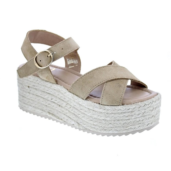 Sandalias Claudia zapatos Mujer modelo Rome Beige Hebilla