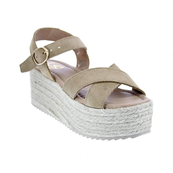 Sandalias Claudia zapatos Mujer modelo Rome Beige Hebilla