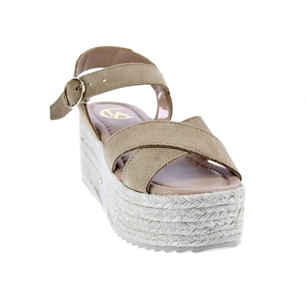 Sandalias Claudia zapatos Mujer modelo Rome Beige Hebilla