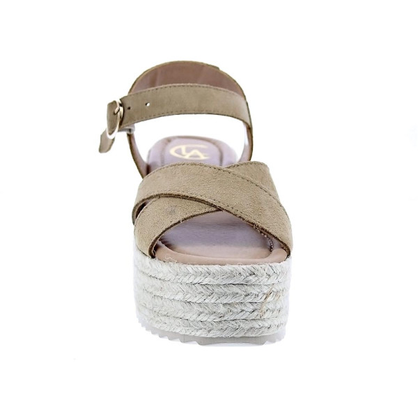 Sandalias Claudia zapatos Mujer modelo Rome Beige Hebilla