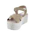Sandalias Claudia zapatos Mujer modelo Rome Beige Hebilla