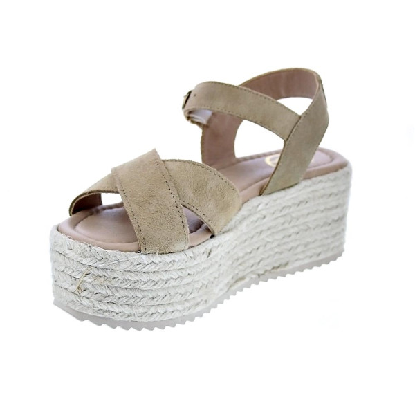 Sandalias Claudia zapatos Mujer modelo Rome Beige Hebilla