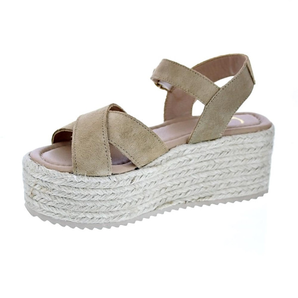 Sandalias Claudia zapatos Mujer modelo Rome Beige Hebilla