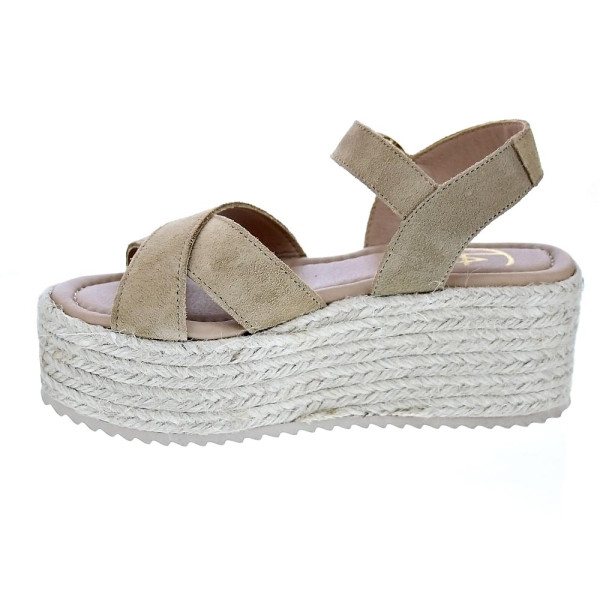 Sandalias Claudia zapatos Mujer modelo Rome Beige Hebilla