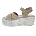 Sandalias Claudia zapatos Mujer modelo Rome Beige Hebilla