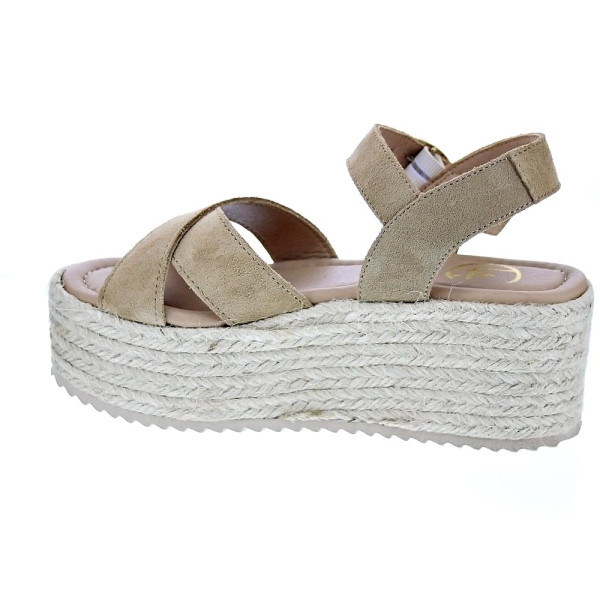Sandalias Claudia zapatos Mujer modelo Rome Beige Hebilla