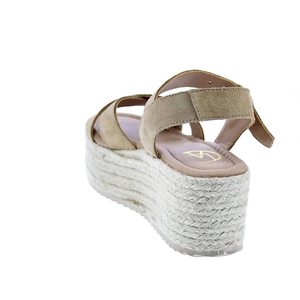 Sandalias Claudia zapatos Mujer modelo Rome Beige Hebilla