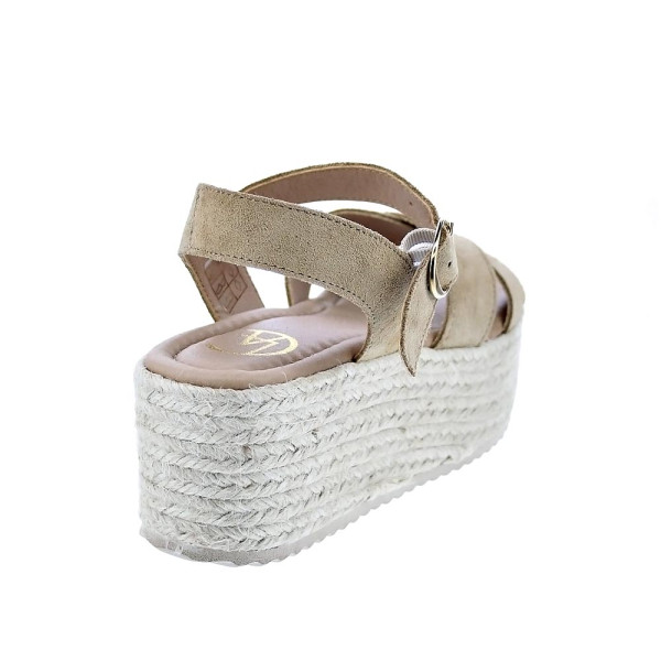 Sandalias Claudia zapatos Mujer modelo Rome Beige Hebilla