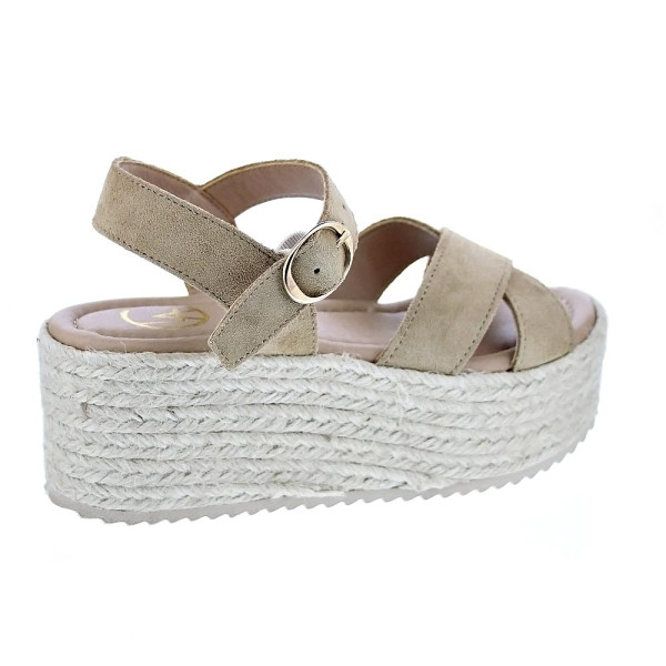 Sandalias Claudia zapatos Mujer modelo Rome Beige Hebilla