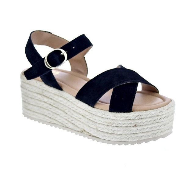 Sandalias Claudia zapatos Mujer modelo Rome Negro Hebilla