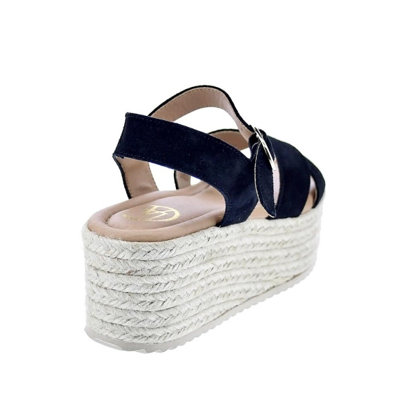 Sandalias Claudia zapatos Mujer modelo Rome Negro Hebilla