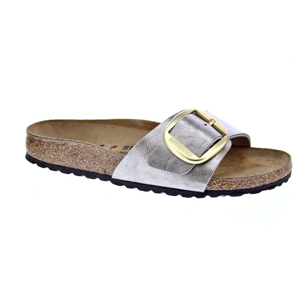 Sandalias Birkenstock zapatos Mujer modelo Madrid Big Buckle Plata Hebilla