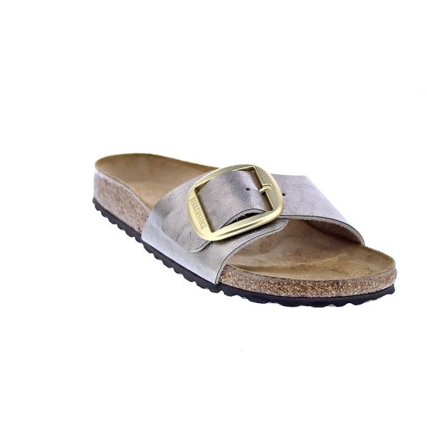 Sandalias Birkenstock zapatos Mujer modelo Madrid Big Buckle Plata Hebilla