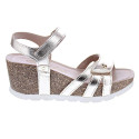 Sandalias Panama Jack zapatos Mujer modelo Romy Shine B1 Oro 