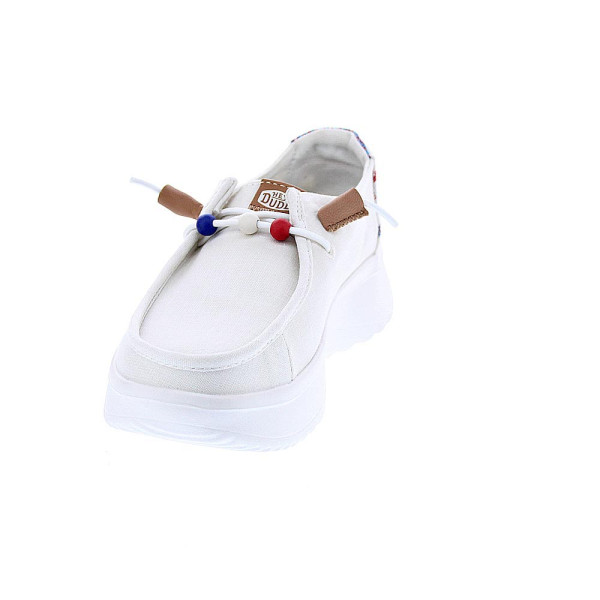 Mocasines Hey Dude zapatos Mujer modelo Wendy Peak Blanco Cordón